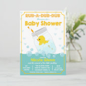 Einladung der Gummi Duck Babydusche (Stehend Vorderseite)
