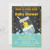Einladung der Gummi Duck Babydusche (Vorderseite)