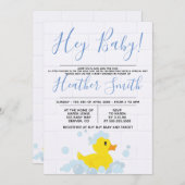 Einladung der Gummi Duck Babydusche (Vorne/Hinten)