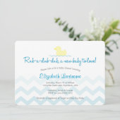 Einladung der Gummi Duckie Baby Dusche (Stehend Vorderseite)