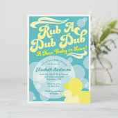 Einladung der Gummi Duckie Baby Dusche (Stehend Vorderseite)