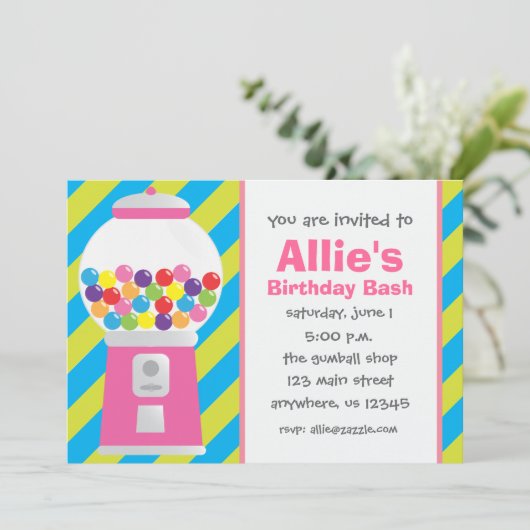 Einladung der Gummiballmaschine (Stehend Vorderseite)