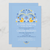 Einladung der Gummiherde Folk Art Baby Dusche (Vorne/Hinten)