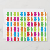 Einladung der Gummy Bären Pattern Kid zum Geburtst (Rückseite)