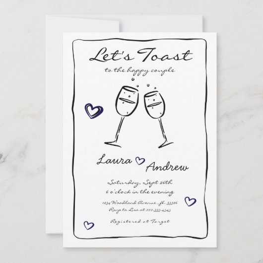 Einladung der Handgezeichneten (Vorderseite)