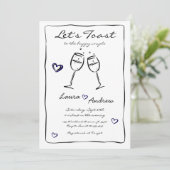 Einladung der Handgezeichneten (Stehend Vorderseite)