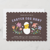 Einladung der Hatched Floral Oaster Egg - Braun (Vorderseite)