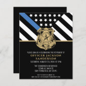 Einladung der Haushaltspolizei Thin Blue Line (Vorne/Hinten)