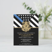 Einladung der Haushaltspolizei Thin Blue Line (Stehend Vorderseite)