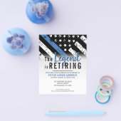 Einladung der Haushaltspolizei Thin Blue Line Flyer (Einzeln)