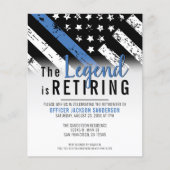 Einladung der Haushaltspolizei Thin Blue Line Flyer (Vorne)