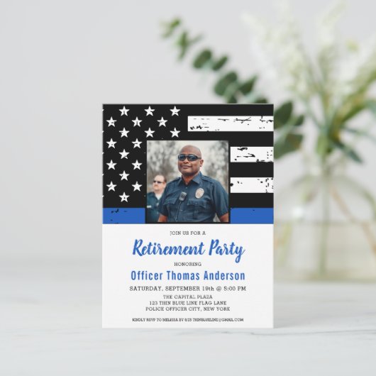 Einladung der Haushaltspolizei zum Foto Postkarte (Stehend Vorderseite)