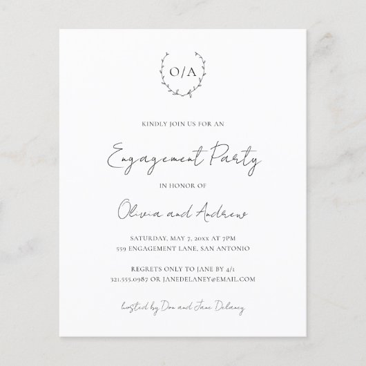 Einladung der Haushaltssanierungsgruppe Monogram (Vorderseite)