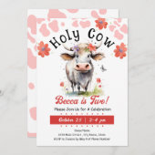 Einladung der Heiligen Kuh 2. Geburtstagsmädchen (Vorne/Hinten)