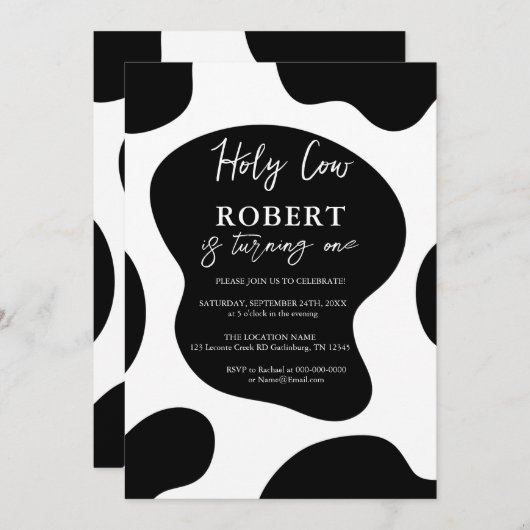 Einladung der Heiligen Kuh zum Geburtstag (Vorne/Hinten)