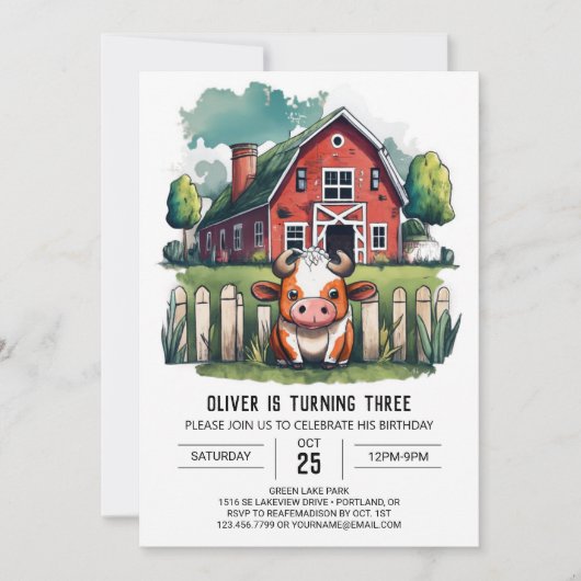 Einladung der Heiligen Kuh zum Geburtstag (Vorderseite)