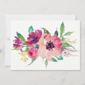 Einladung der hellen Blumenstuhlparty (Rückseite)