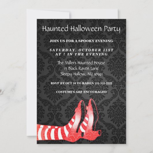 Einladung der Hexe-Halloween-Party (Vorderseite)