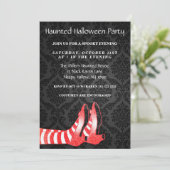 Einladung der Hexe-Halloween-Party (Stehend Vorderseite)