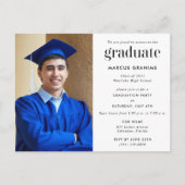 Einladung der High School Postkarte (Vorderseite)