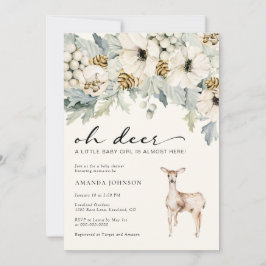 Einladung der Hirschbaby-Girl-Dusche