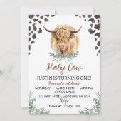 Einladung der Hochlandkuh 1. Geburtstag (Vorderseite)