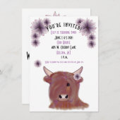 Einladung der Hochlandkuh zum Geburtstag| Anpassba (Vorne/Hinten)