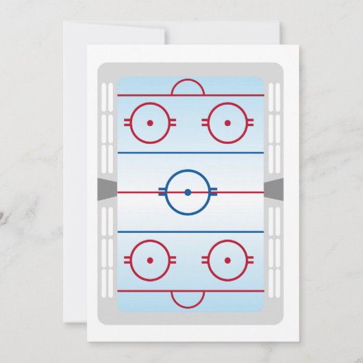 Einladung der Hockey Birthday Party (Rückseite)