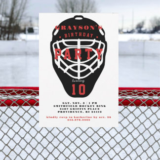 Einladung der Hockey Birthday Party