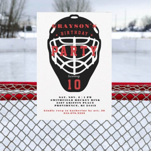 Einladung der Hockey Birthday Party