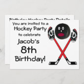 Einladung der Hockey Birthday Party (Vorne/Hinten)