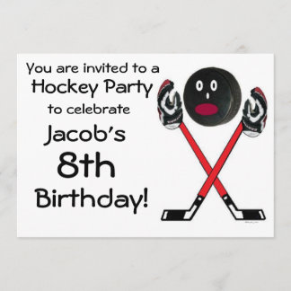 Einladung der Hockey Birthday Party