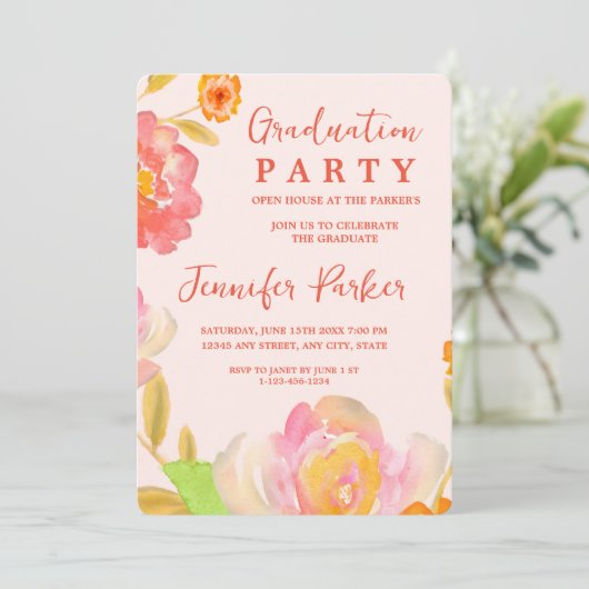 Einladung der hübschen Pfirsichblütenschülerpartei (Stehend Vorderseite)