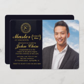 Einladung der Inspirierten Foto Graduation Party (Vorne/Hinten)