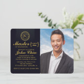 Einladung der Inspirierten Foto Graduation Party (Stehend Vorderseite)