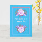 Einladung der Interessengruppe in Blau mit Rose (Gelbe Blume)