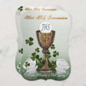 Einladung der Irischen Erste Kommune zu Kleeblätte (Vorne/Hinten)