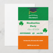 Einladung der irischen Flag Graduation Party (Vorne/Hinten)