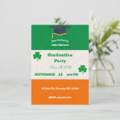 Einladung der irischen Flag Graduation Party (Stehend Vorderseite)
