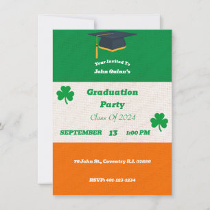Einladung der irischen Flag Graduation Party