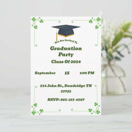 Einladung der irischen Hochschule (Stehend Vorderseite)