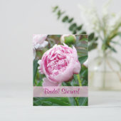 Einladung der japanischen Peony Bridal-Dusche (Stehend Vorderseite)