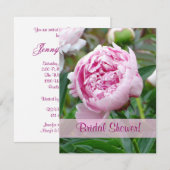 Einladung der japanischen Peony Bridal-Dusche (Vorne/Hinten)