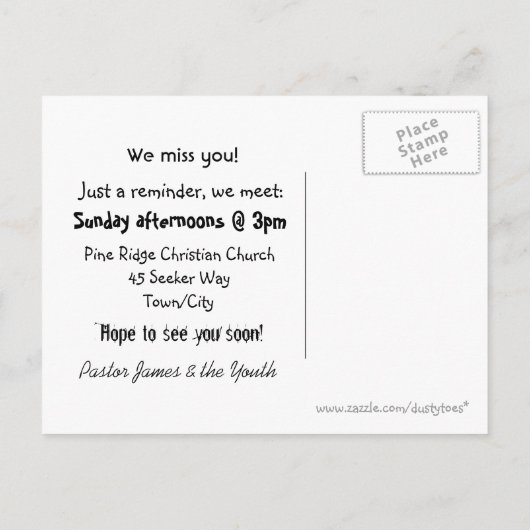 Einladung der Jugendgruppe (Rückseite)