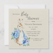 Einladung der Kaninchen-Neutral-Babydusche (Vorderseite)