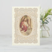 Einladung der Katholischen Girl First Heilige Komm (Stehend Vorderseite)