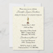 Einladung der Katholischen Girl First Heilige Komm (Rückseite)