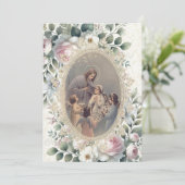 Einladung der Katholischen Girl First Heilige Komm (Stehend Vorderseite)