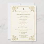 Einladung der Katholischen Vintagen Erstkommune (Rückseite)