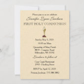 Einladung der Katholischen Vintagen Erstkommune (Rückseite)